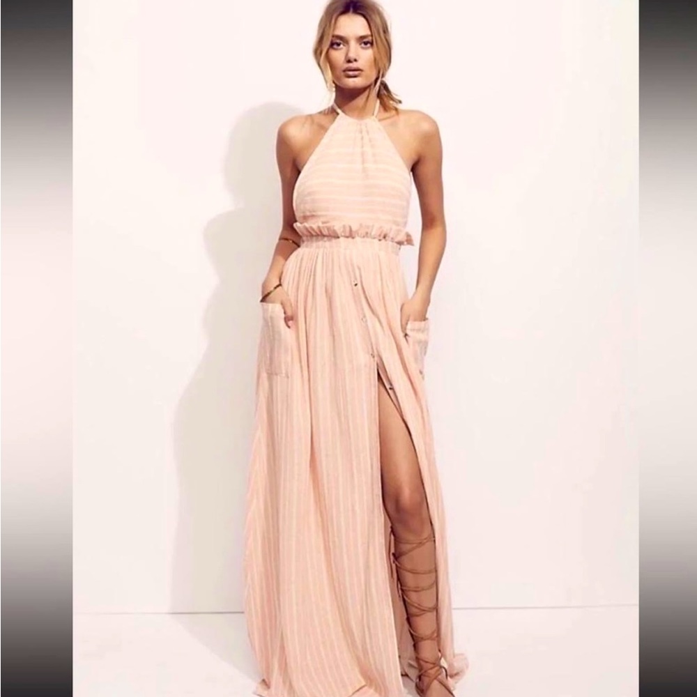 Mara Hoffman Belinda Pink Stripped Dress